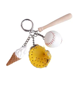 Baseball star mini yellow charm