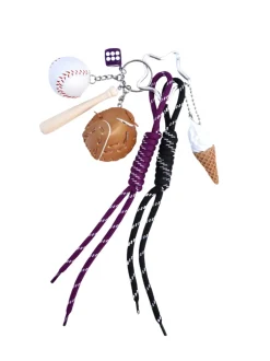 Baseball star purple charm