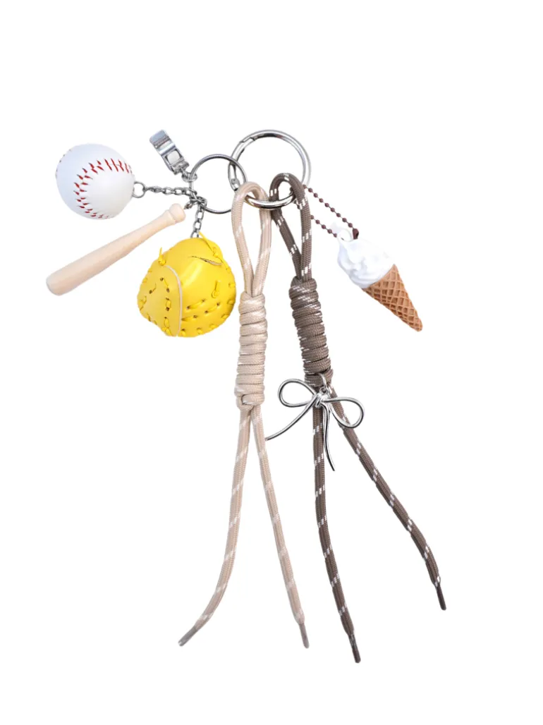 Baseball star yellow charm