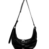 Belted hobo medium black glossy plain