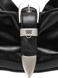 Belted hobo medium black glossy plain