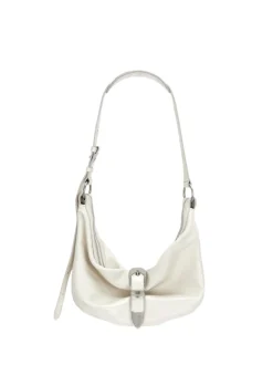 Belted hobo medium off white glossy plain