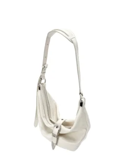Belted hobo medium off white glossy plain