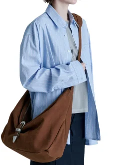 Belted Hobo Suede Shoulder chestnut nubuck