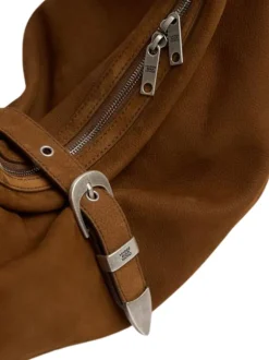 Belted Hobo Suede Shoulder chestnut nubuck