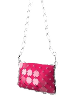 Ch Metacrilato + Cadena metacrilato larga + Funda fucsia