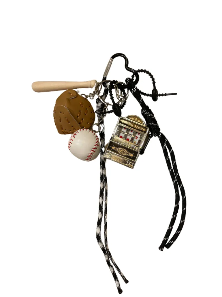Charm Baseball lucky heart