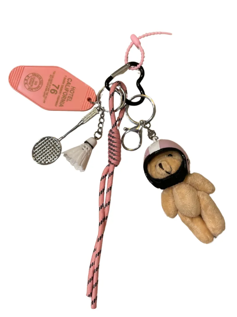 Charm Moto Teddy pink hotel California