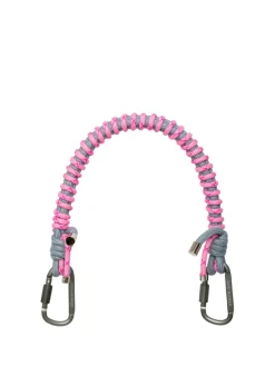Correa nylon rosa y gris