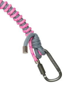 Correa nylon rosa y gris