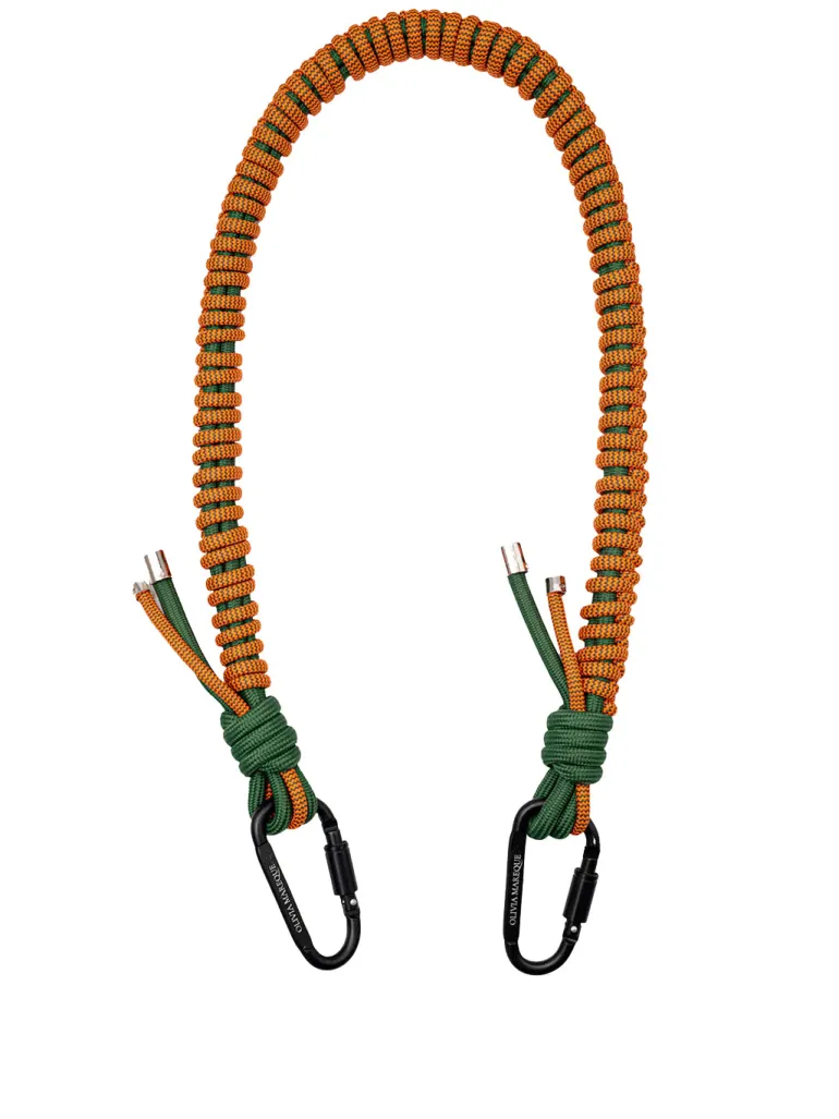 Correa nylon verde y naranja