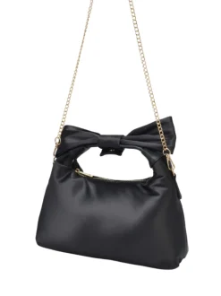 Dandy Bow recycled satin black w. gold