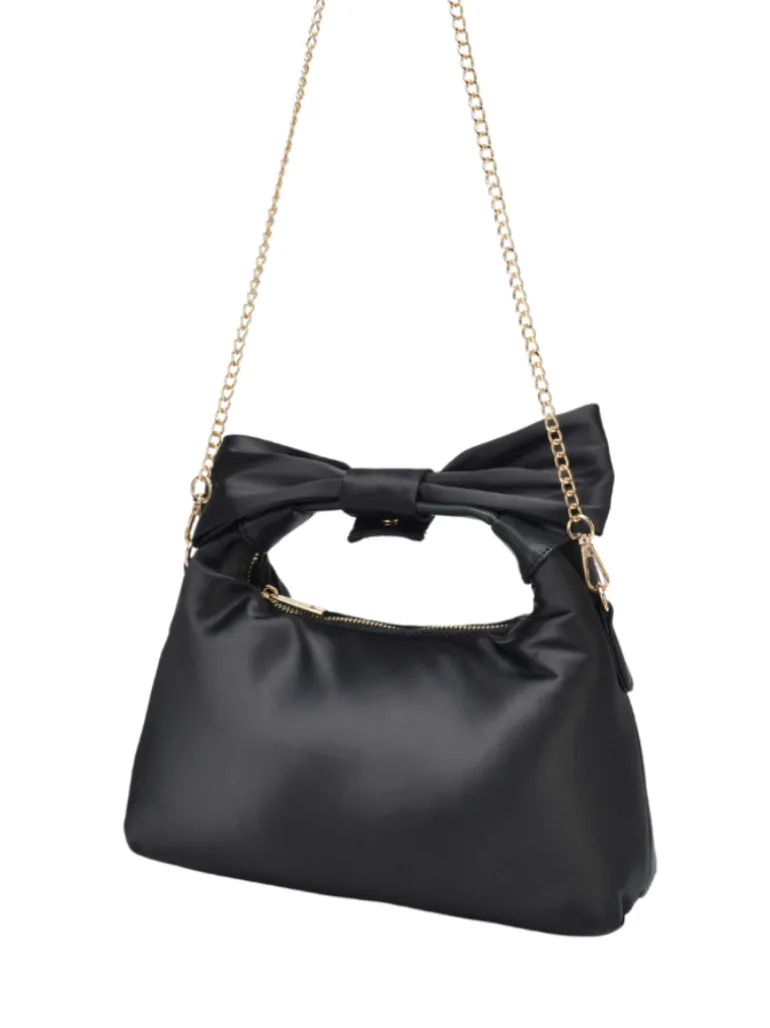 Dandy Bow recycled satin black w. gold