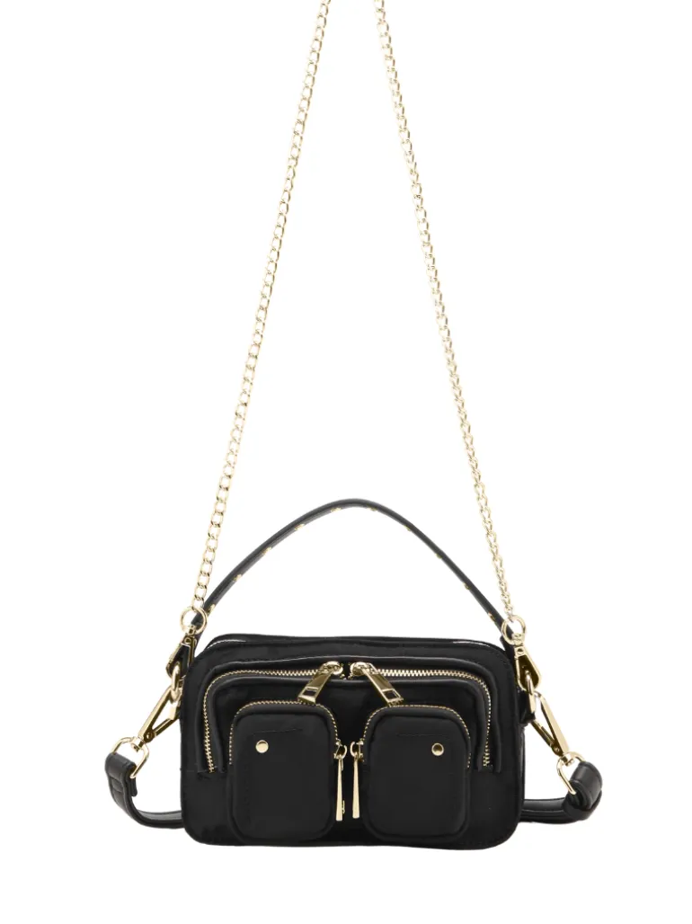 Helena Recycled Nylon black w.gold