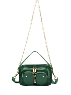 Helena Recycled Nylon dark green w. gold
