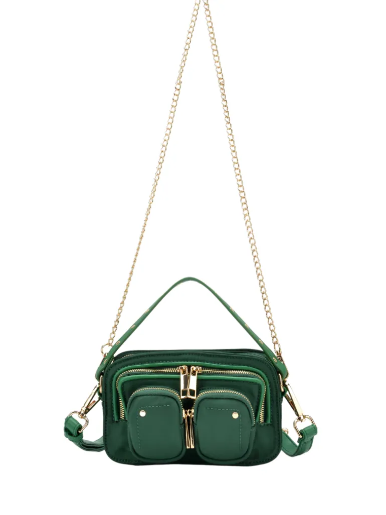 Helena Recycled Nylon dark green w. gold