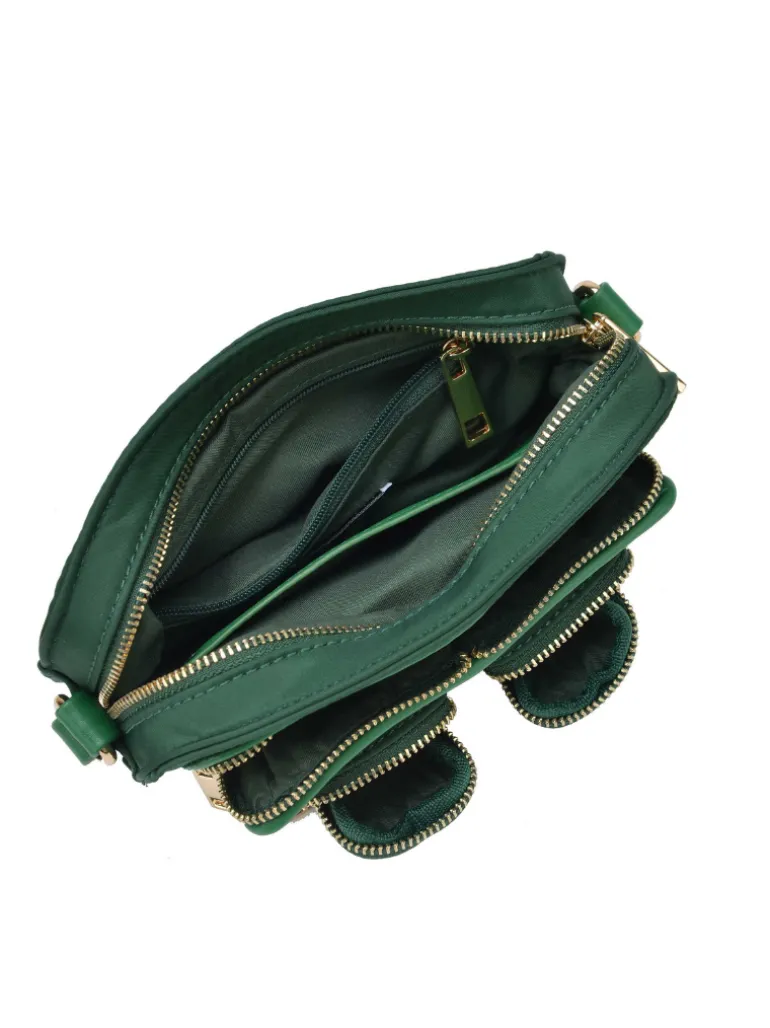 Helena Recycled Nylon dark green w. gold