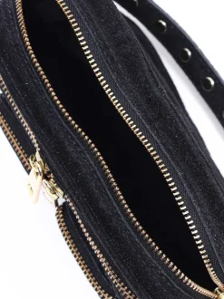 Helena Suede black w. gold
