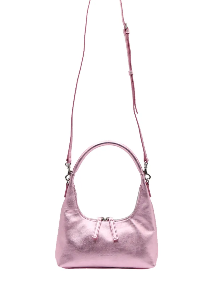 Hobo mini + strap pink metallic pink