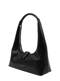 Hobo shoulder black glossy plain