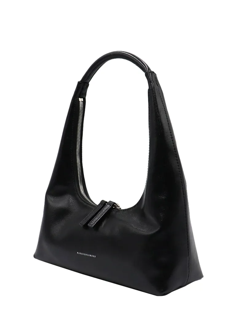 Hobo shoulder black glossy plain