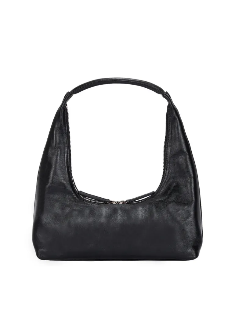Hobo shoulder black glossy plain