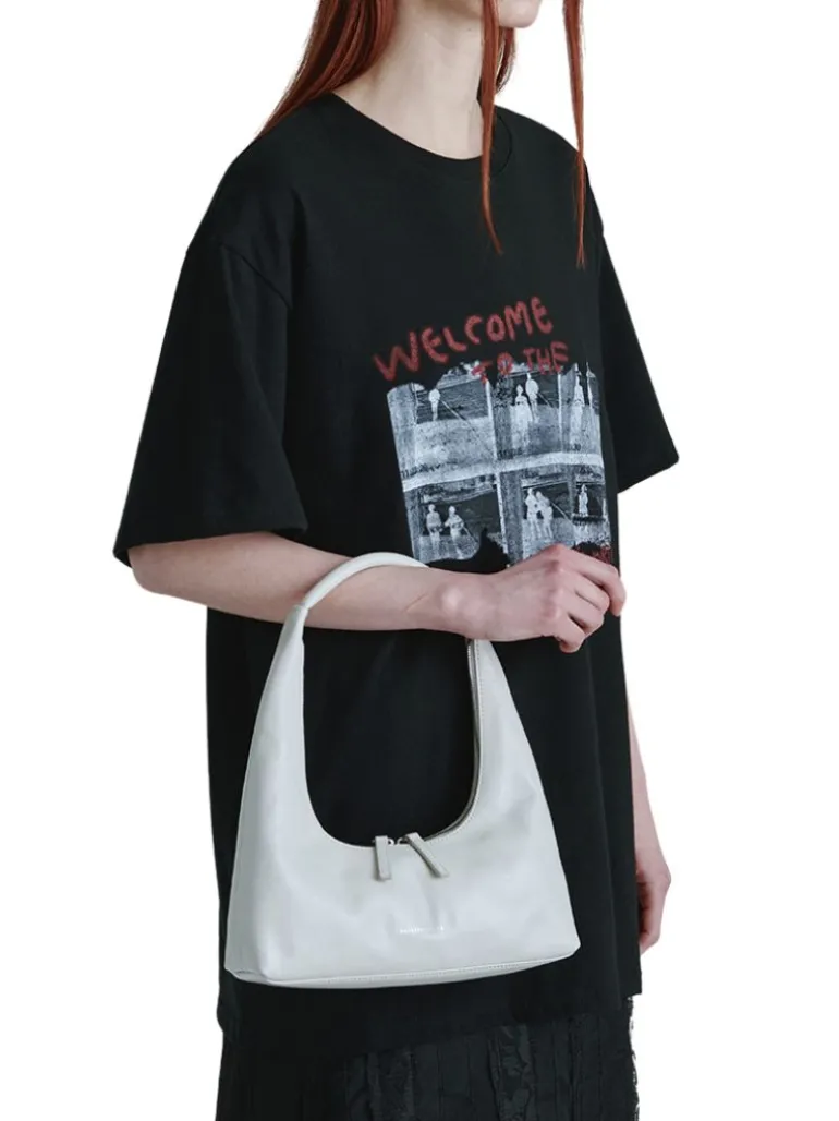 Hobo shoulder cream glossy plain