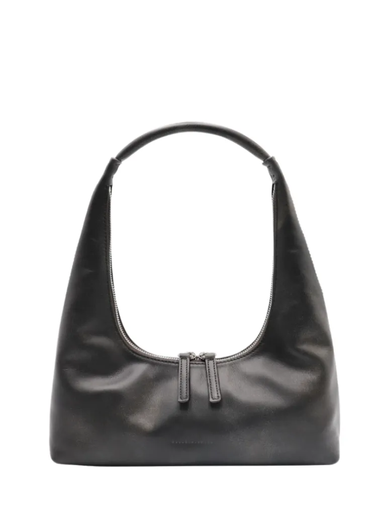 Hobo shoulder washed black two-tone brushed