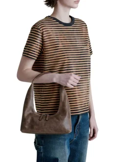 Hobo shoulder washed brown pull up
