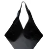 LA EP black patent crush leather