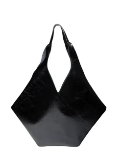 LA EP black patent crush leather