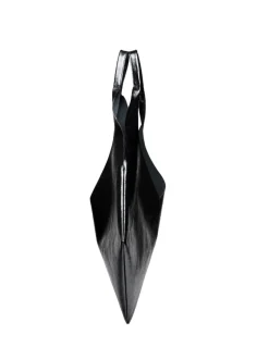 LA EP black patent crush leather