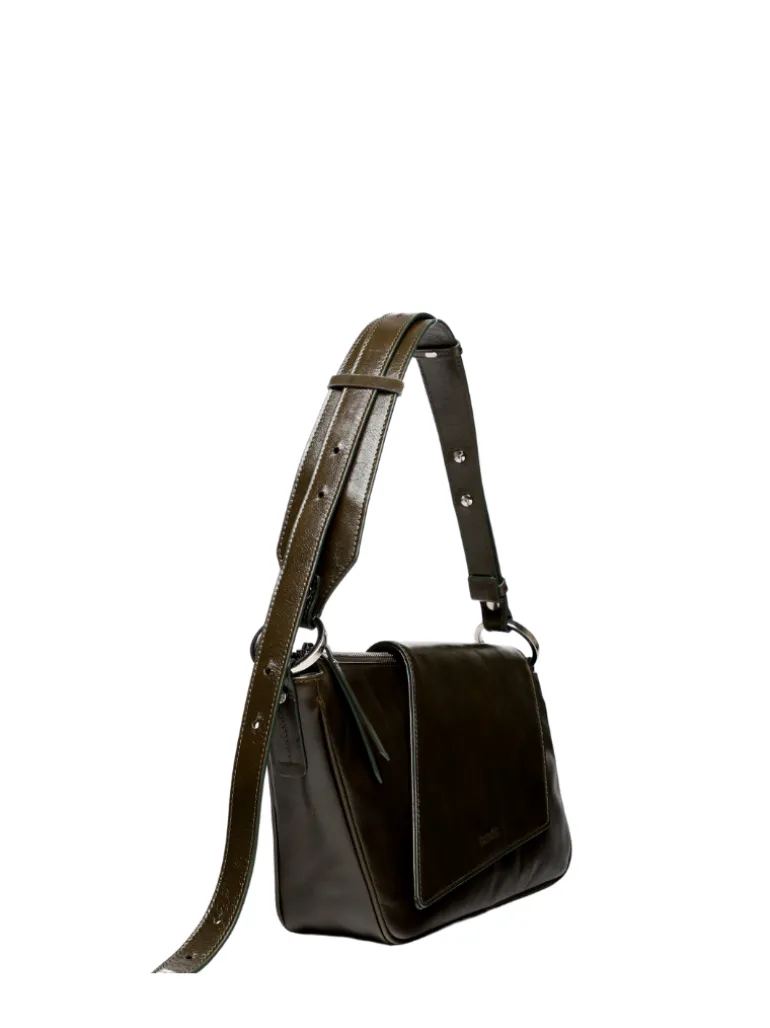 Lanzarote mini olive crash leather
