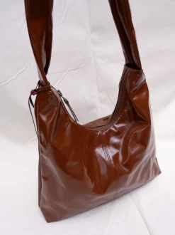M Crossbody Bag glossy brown
