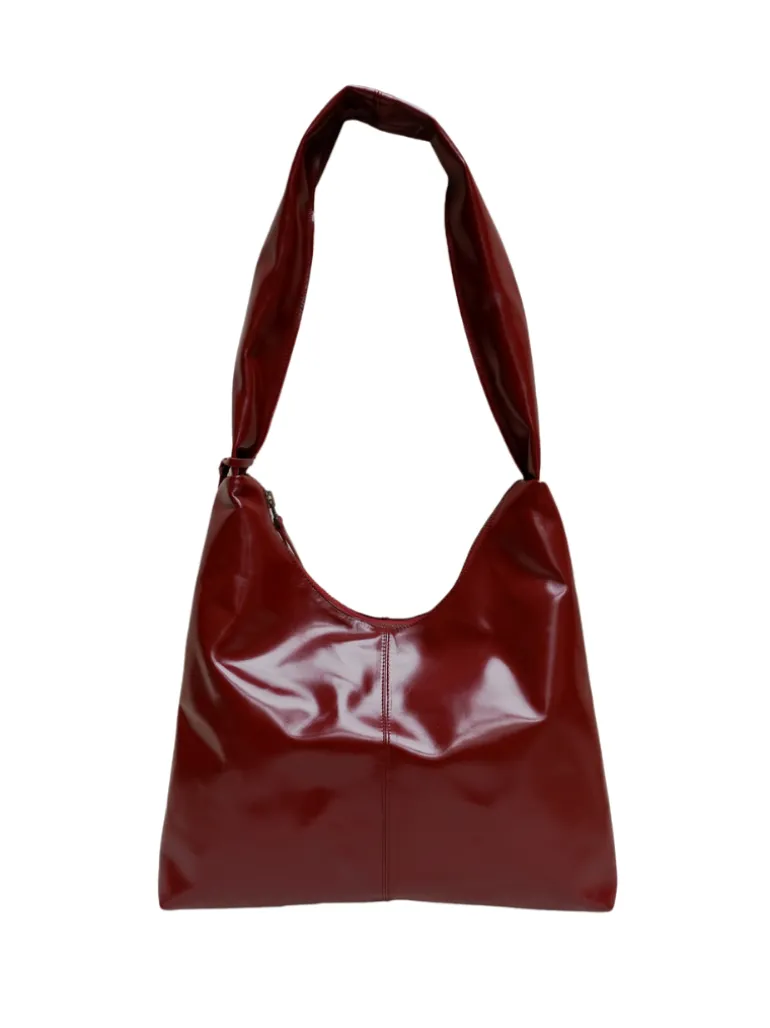 M Crossbody Bag glossy maroon