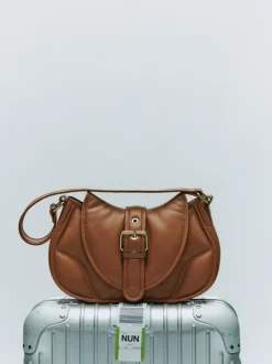 Maria Puffed sheep cognac w.gold