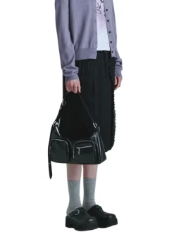 Outpocket Hobo black glossy plain