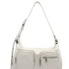 Outpocket Hobo cream glossy plain