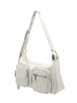 Outpocket Hobo cream glossy plain