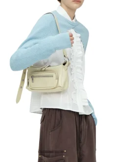 Outpocket Hobo Mini blond wood glossy plain