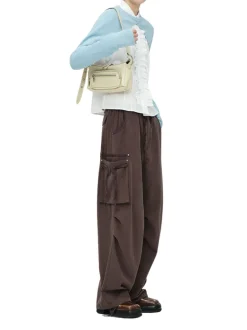 Outpocket Hobo Mini blond wood glossy plain