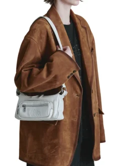 Outpocket Hobo Mini cream glossy plain