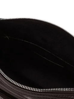 Outpocket Hobo Mini dark brown glossy plain