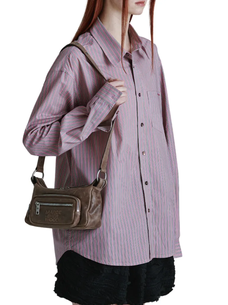 Outpocket Hobo Mini washed brown pull-up