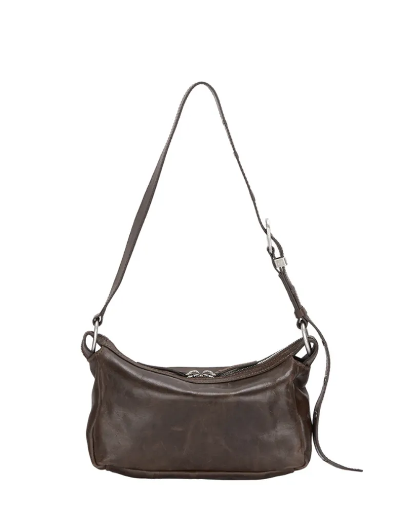 Outpocket Hobo Mini washed brown pull-up