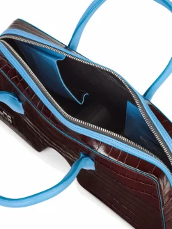 Paco croc brown & blue