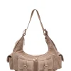 Sally Buckle Suede beige w. gold
