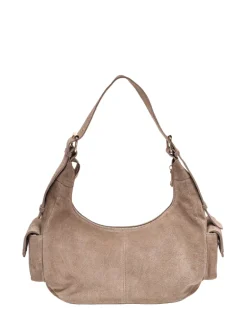 Sally Buckle Suede beige w. gold