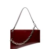 Saund burgundy semi patent leather