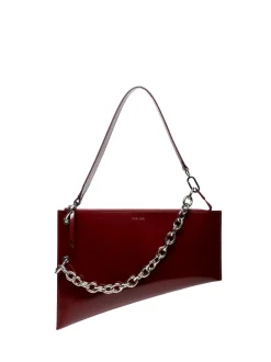 Saund burgundy semi patent leather